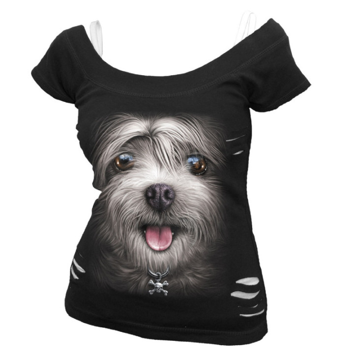 Misty eyes - Chien - Tee- shirt femme - Spiral