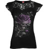 Skull rose - T-shirt femme gothique - Spiral