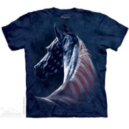 Patriotic horse - T-shirt cheval drapeu USA - The Mountain