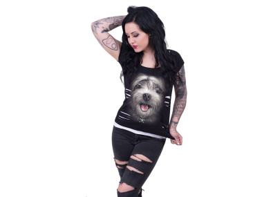 Misty eyes - Chien - Tee- shirt femme - Spiral