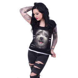 Misty eyes - Chien - Tee- shirt femme - Spiral