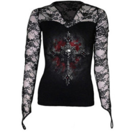 Tee-shirt femme vampire gothique Vêtement dark fantasy