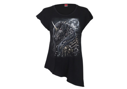 Dark unicorn - T-shirt femme gothic fantasy - Spiral
