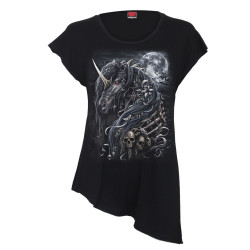 Dark unicorn - T-shirt femme gothic fantasy - Spiral