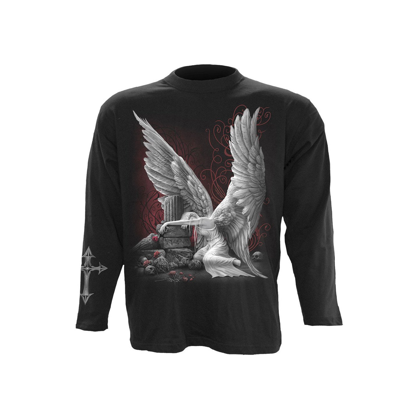 Tears of an angel  - Tee-shirt homme - Ange gothic - dark fantasy manches longues