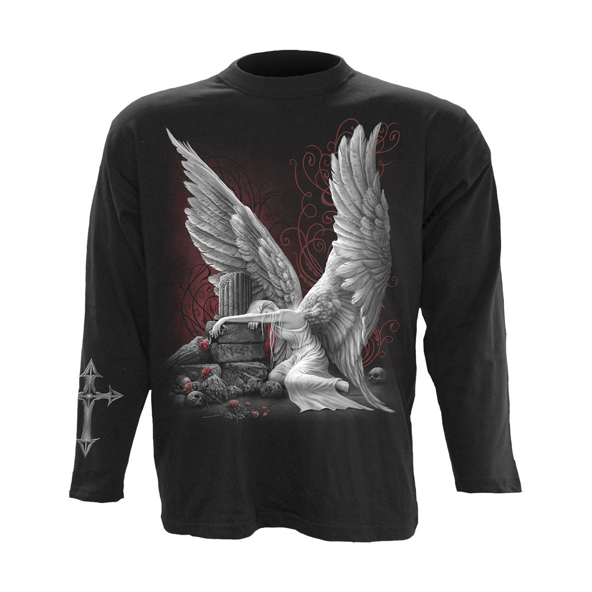 Tears of an angel  - Tee-shirt homme - Ange gothic - dark fantasy manches longues