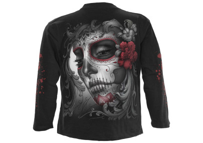 Sugar doll - Tee-shirt homme skull - Manches longues - Vetement dark fantasy gothique