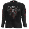 Sugar doll - Tee-shirt homme skull - Manches longues - Vetement dark fantasy gothique