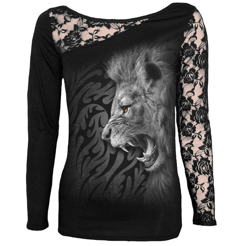 Tribal lion - T-shirt femme - Manches longues