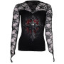 Tee-shirt femme vampire gothique Vêtement dark fantasy