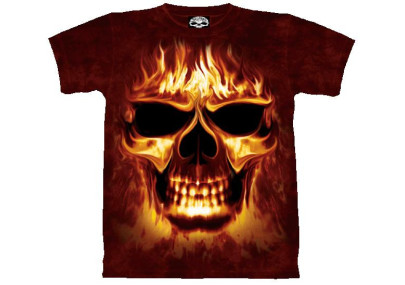 Skulfire - T-shirt tête de mort  - Crâne Tee shirt