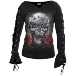 Dark roots - T-shirt femme gothique - Spiral - Lacets