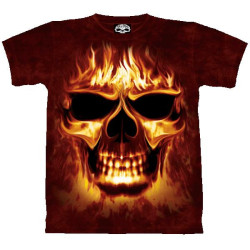 Skulfire - T-shirt tête de mort  - Crâne Tee shirt