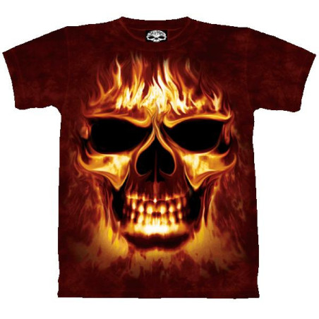 Skulfire - T-shirt tête de mort  - Crâne Tee shirt
