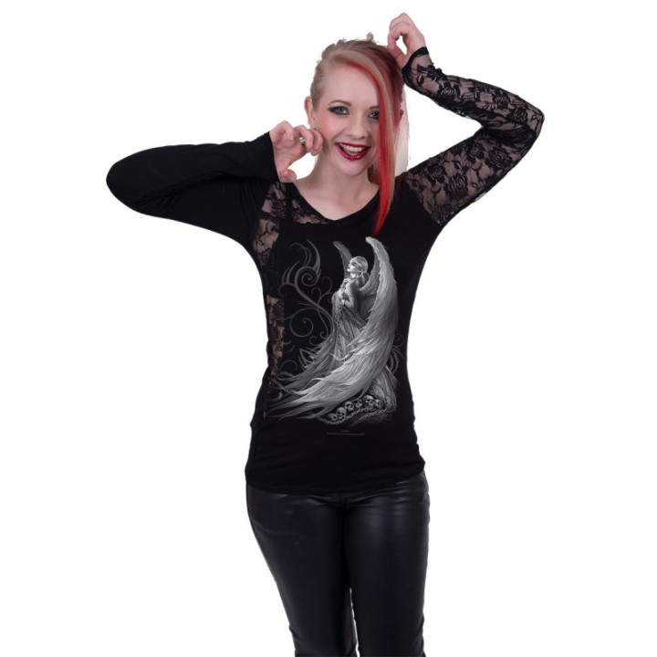 Captive spirit - T-shirt femme ange gothic - Manches longues