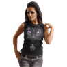 Black cat mesh - Chat - Débardeur femme