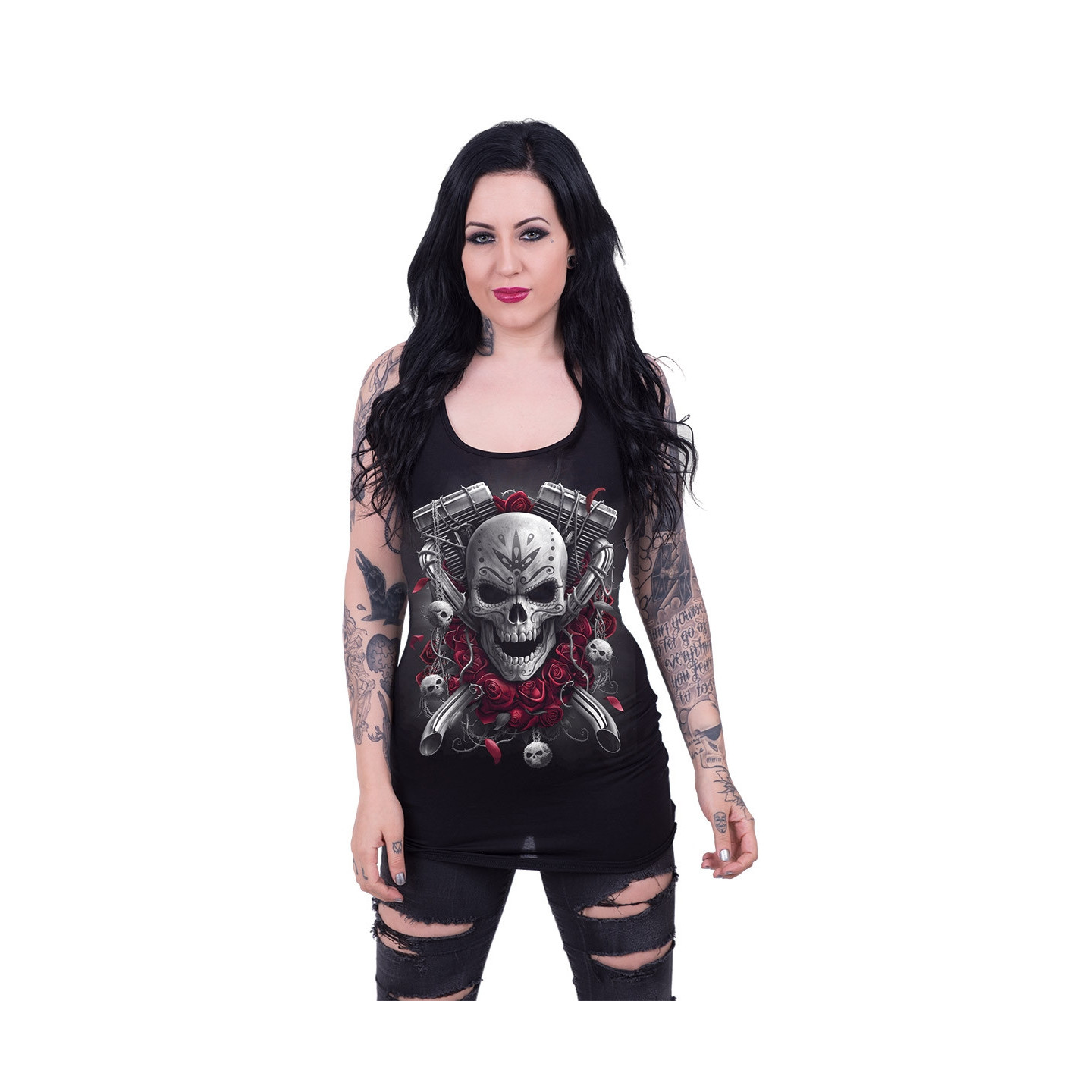 DOTD Bikers - Débardeur femme gothic - Crâne