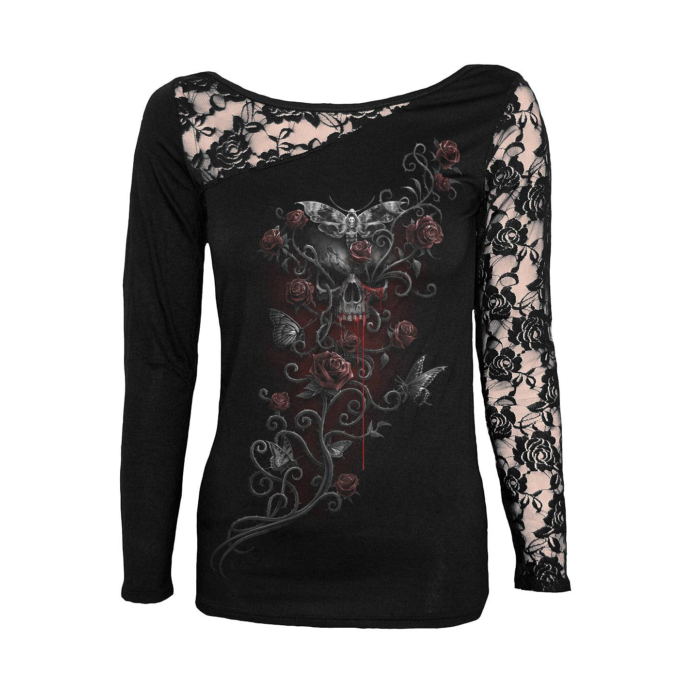 Death heads - T-shirt femme gothic - Spiral