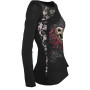 Rose skull - T-shirt femme gothic - Manches longues - Spiral
