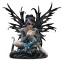 Figurine fée bleue et dragon bleu - Statuette (30x33cm)