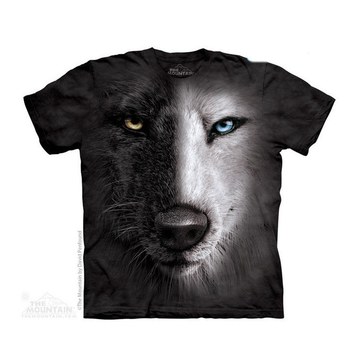 Black & white wolf - T-shirt loup - The Mountain
