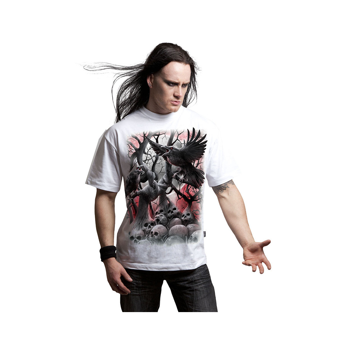 Dark roots - T-shirt blanc gothique - Spiral