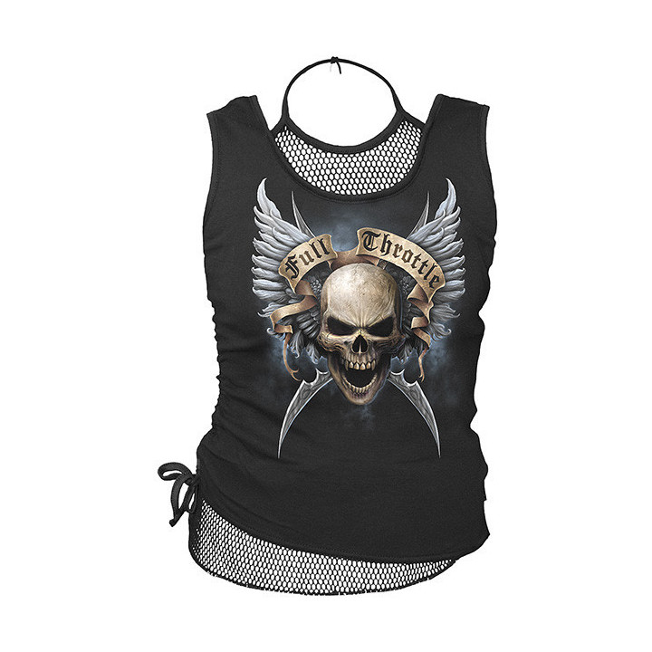 Shut up and ride - Débardeur femme crâne - Spiral