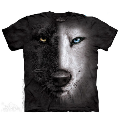 Black & white wolf - T-shirt loup - The Mountain - Enfant