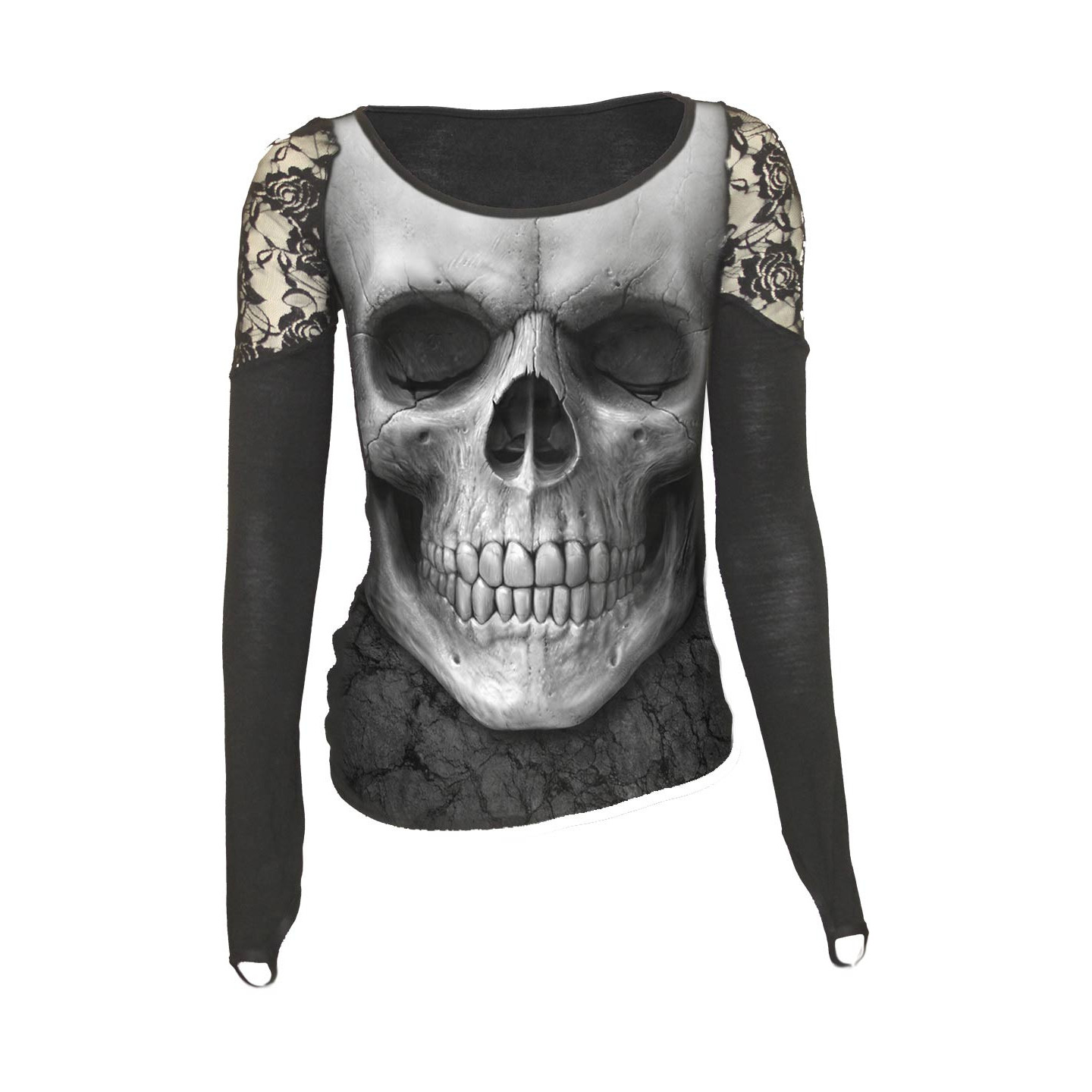 Solemn skull - T-shirt femme manches longues - Crâne