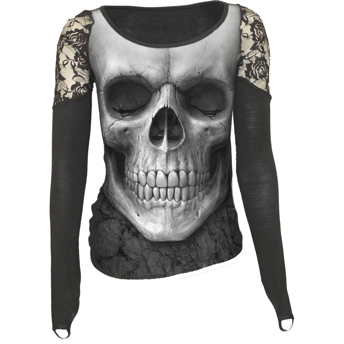 Solemn skull - T-shirt femme manches longues - Crâne