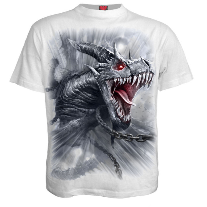 Dragon's cry - T-shirt blanc homme - Manches courtes