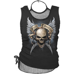 Shut up and ride - Débardeur femme crâne - Spiral