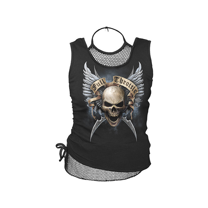 Shut up and ride - Débardeur femme crâne - Spiral