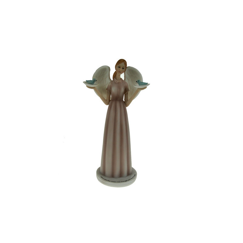 Angel with birds - Figurine ange