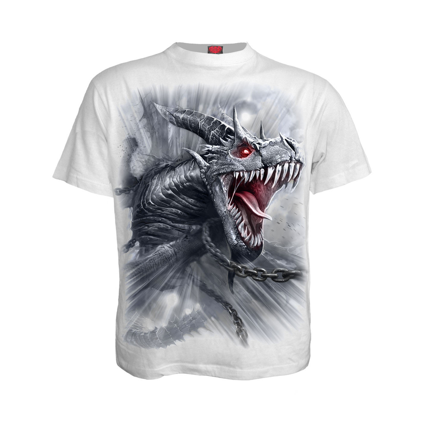 Dragon's cry - T-shirt blanc homme - Manches courtes