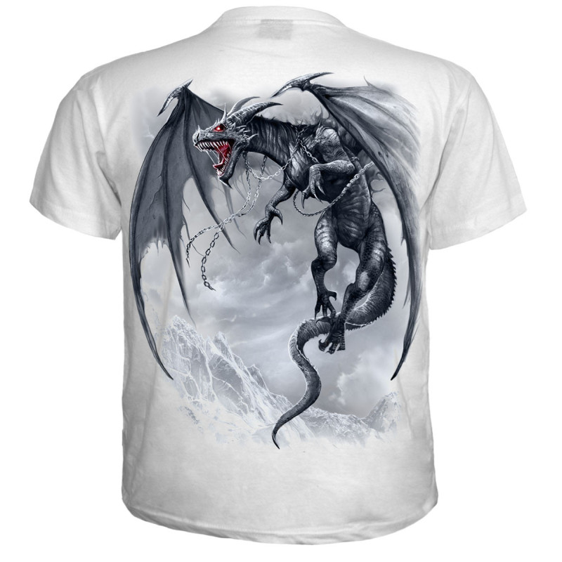 Dragon's cry - T-shirt blanc homme - Manches courtes