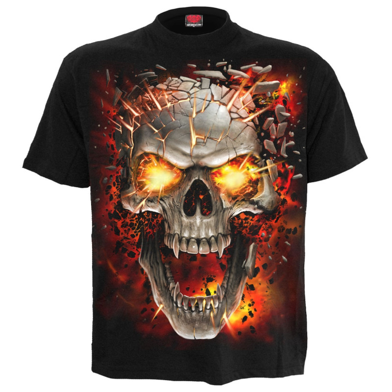 Skull blast - T-shirt enfant crane et flammes - Spiral