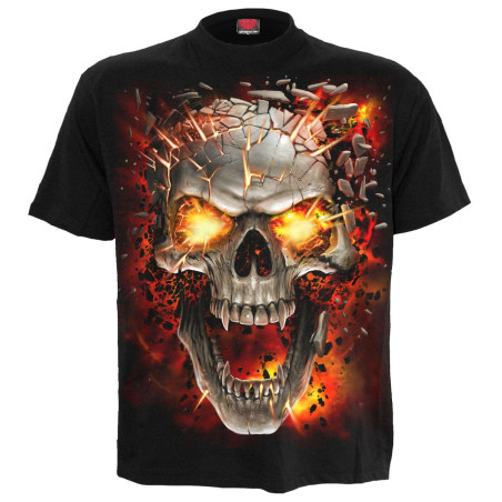 Skull blast - T-shirt enfant crane et flammes - Spiral