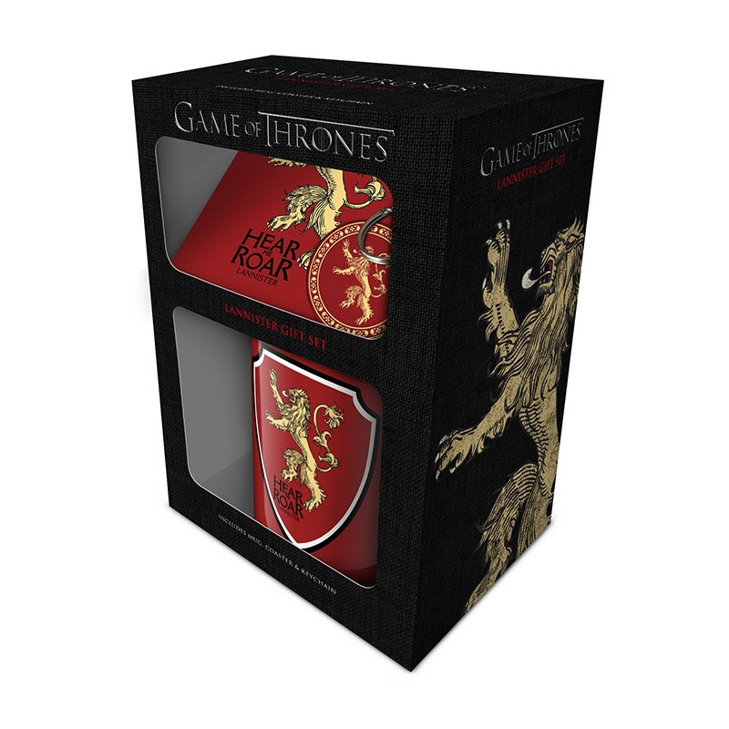 Game of Thrones - Coffret Lannister - Mug - Porte clef - Dessous de verre