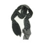 Echarpe grise noire 200 x 40 cm