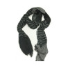 Echarpe grise noire 200 x 40 cm