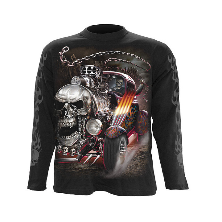 Death on wheels - T-shirt homme squelette - Manches