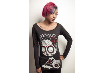 La Cavelera - T-shirt femme gothic manches longues - Akumu Ink - Boutique