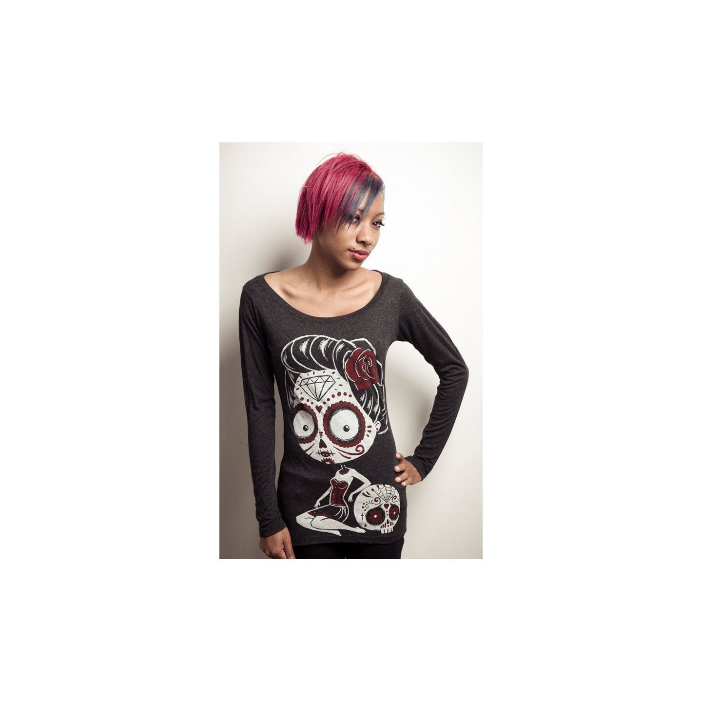 La Cavelera - T-shirt femme gothic manches longues - Akumu Ink - Boutique