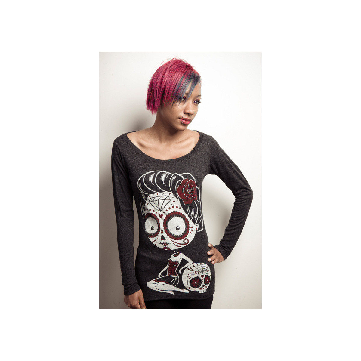 La Cavelera - T-shirt femme gothic manches longues - Akumu Ink - Boutique