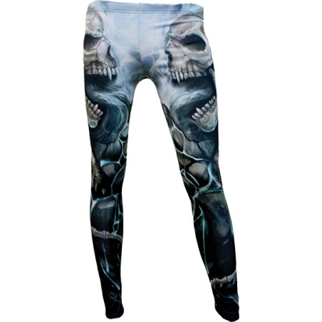 Flaming spine - Leggings - Dark fantasy squelettes