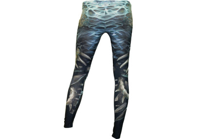 Flaming spine - Leggings - Dark fantasy squelettes