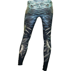 Flaming spine - Leggings - Dark fantasy squelettes