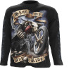 Shut up & ride - T-shirt squelette moto - Manches longues
