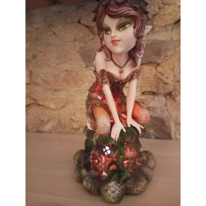 Statuette figurine fée elfe - led lumineux